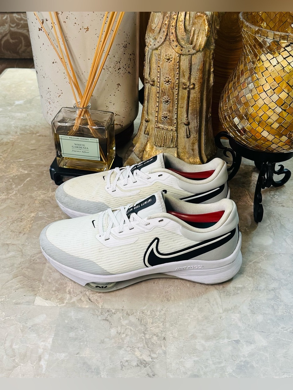 Men’s Nike Air Zoom Infinity Tour NEXT% Golf Shoes White Grey Fog Size 9US